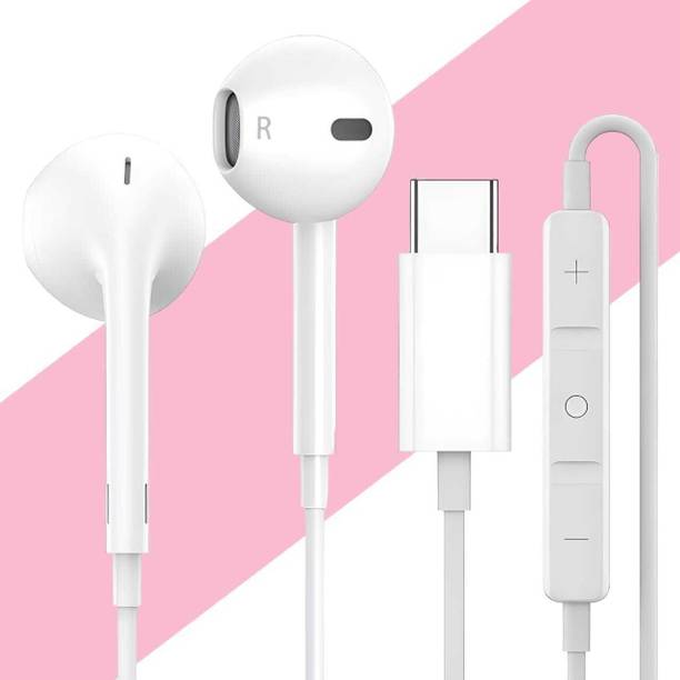 MJN Type C Handsfree with Mic for iPhone 15/iPhone 15 Plus/iPhone 15 Pro[29MU] Wired