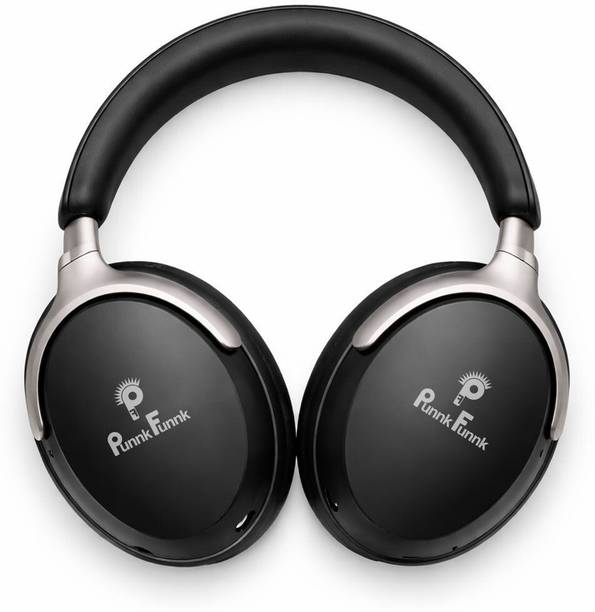 PunnkFunnk Super Bass Beast Mode Bluetooth Headset with 70 Hours Playback, 40ms Low Latency Bluetooth & Wired