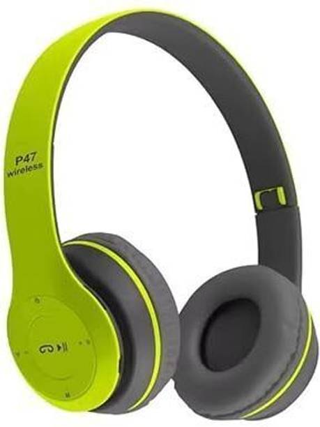 DAILYNEEDSENTERPRISES P47 BT Headphones Wireless Lightweight Folding Gaming Earphones Bluetooth
