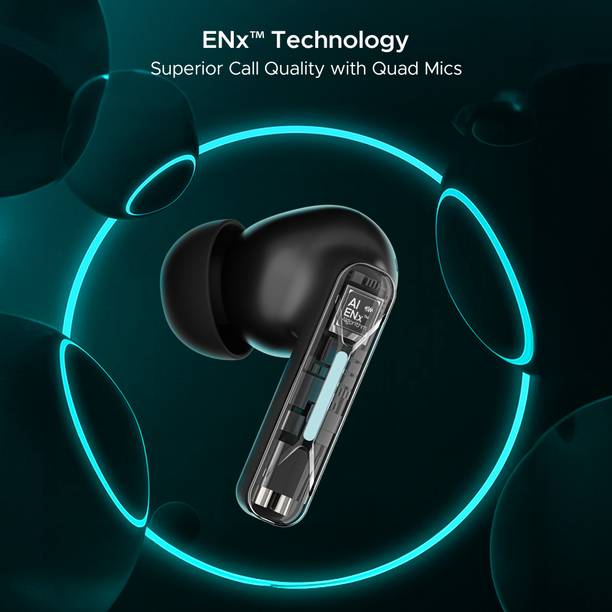 boAt Immortal Airspeed Pro w/ Active Noise Cancellation, Beast Mode & 40 HRS Playback Bluetooth Headset  (Black Sabre, True Wireless)