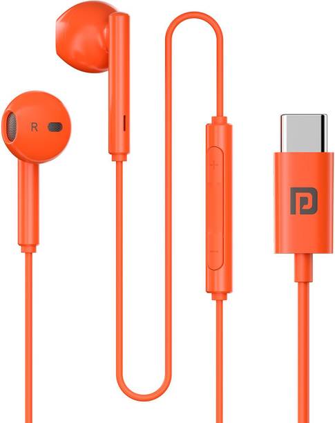 Portronics Conch Theta C Type C Wired Earphone With HD Quality In-Line Mic,14.2mm Driver Wired