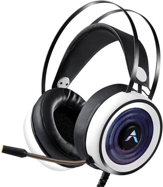 ADCOM Striker Wired Over-Ear Gaming Headphones, RGB LED, 50mm Drivers, Mic 2M Cable Wired Gaming