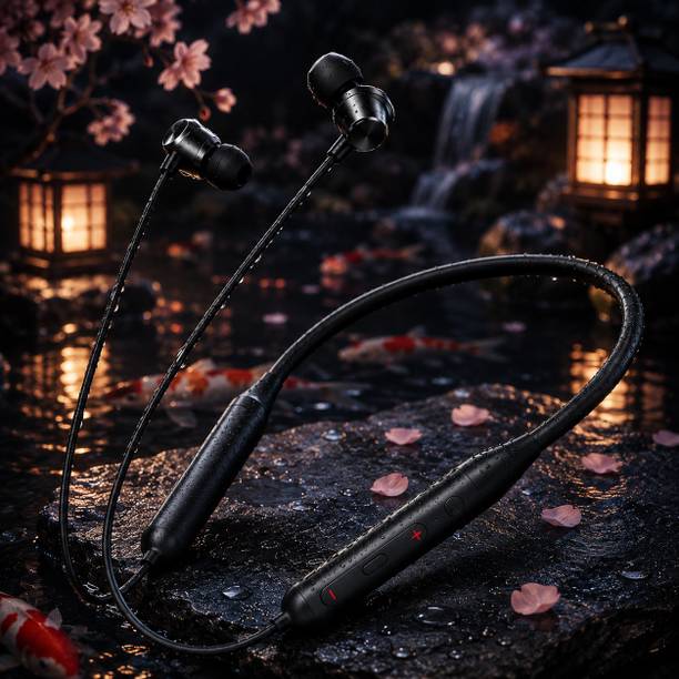 DSSB Bluetooth Neckband Earphones with Deep Bass & ENC Calling Bluetooth