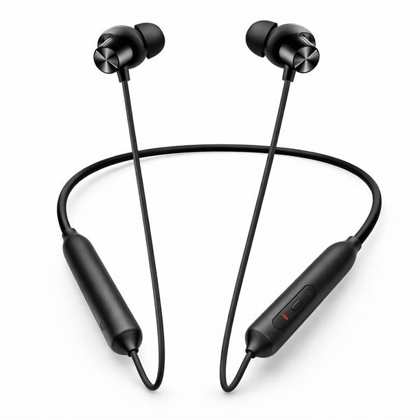 FITRIC Z02 Bluetooth Neckband 13mm Bass Driver, 30H Playtime, Fast Type-C Charging Bluetooth