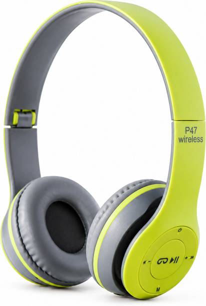 Roshantechenterprise P47 Wireless Bluetooth Headphone Bluetooth & Wired Gaming