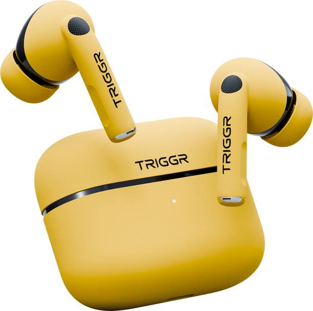 TRIGGR Ultrabuds N4 with Premium Finish, Rubber Grip Design, 40H Battery, 13 mm Drivers Bluetooth