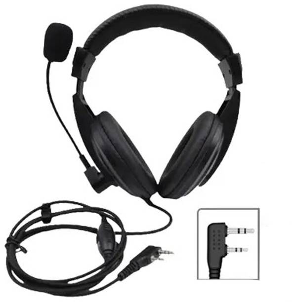 400-470 PTT Headphone for Two Way Radio VHF/UHF 2-Pin Wired with Mic for Walkie Talkie Wired