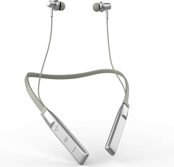 Borneo Bluetooth Earphones Neckband 20H+ Playtime for Daily Use (Silver) Bluetooth