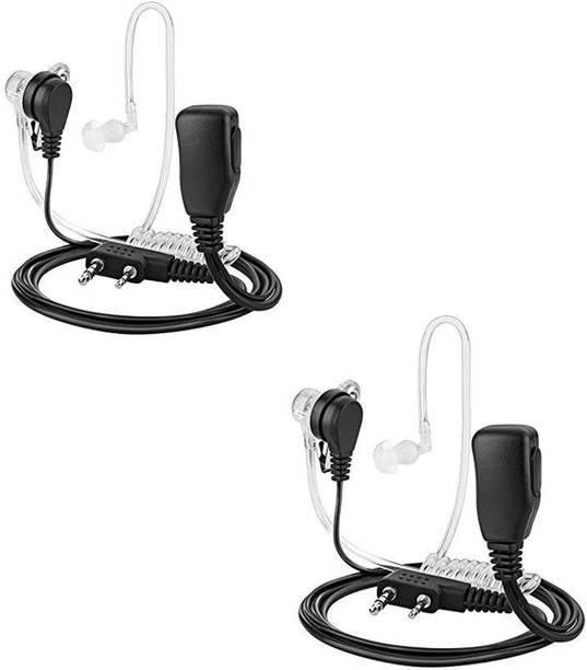 RENMAX PTT Earphone Air Acoustic Tube Earbuds-02 with 2-Pin Audio Jack for Walkie Radio Wired