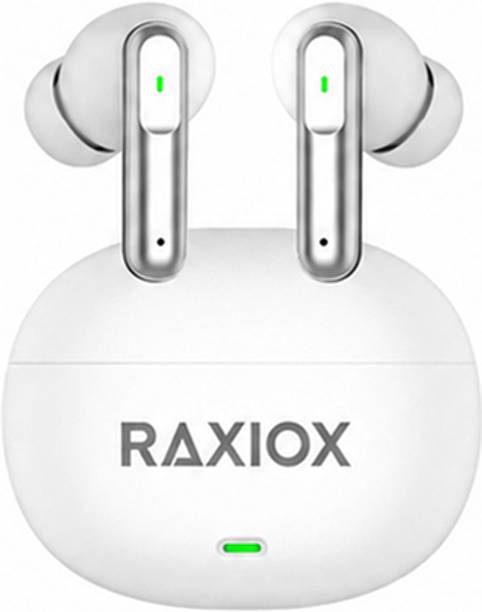 Raxiox Buds B151 with 75Hrs Payback Music, with 52bB ENC & 12.2mm Drivers & IP55 (WHT3) Bluetooth