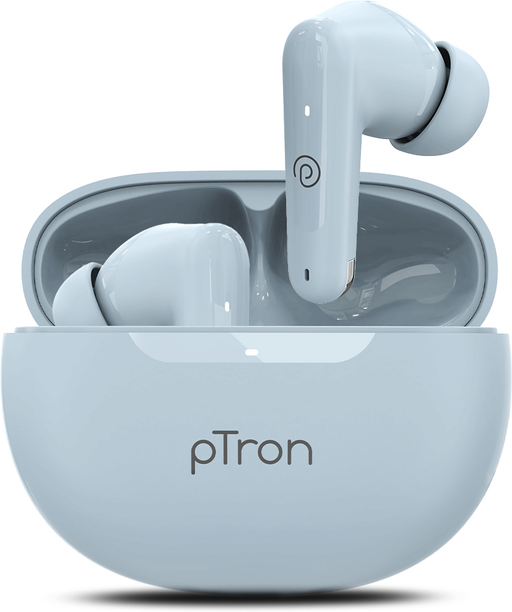 PTron Bassbuds Vibe w/ 50hrs Playtime, Mobile App, Clear Calls, 13mm Drivers, BT5.3 Bluetooth