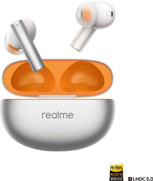 realme Buds Air 6 with 50dB ANC, 12.4mm Bass Driver, Hi-Res LHDC and 40 hours Playtime Bluetooth