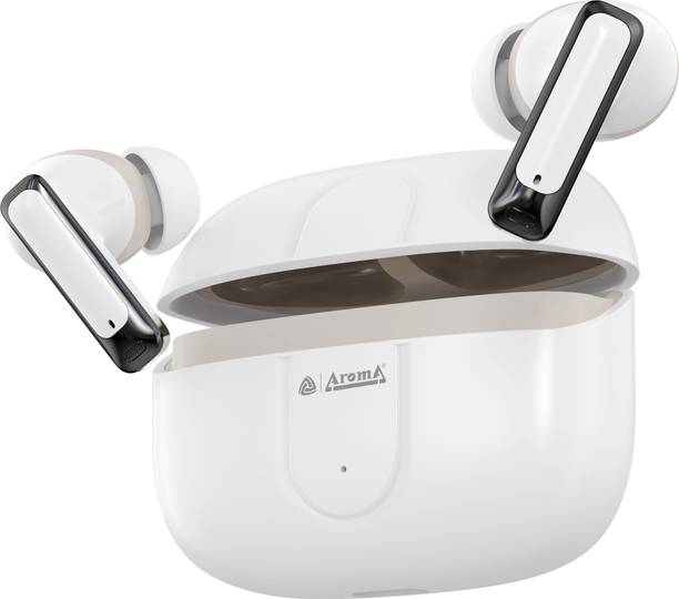 Aroma TWS28 Upto 60Hr Playtime*, ENC, BT V5.3, Dual Paring, Fast Charging, Heavy Bass Bluetooth