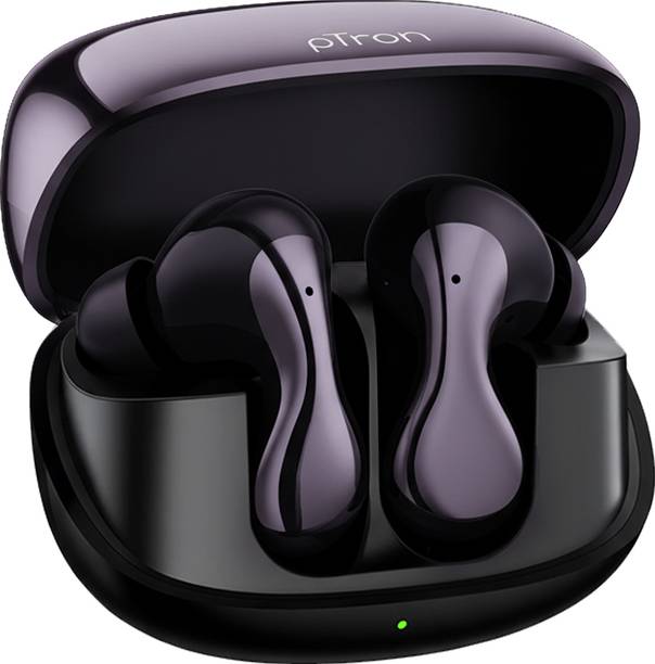 PTron Bassbuds Tango w/ 50Hrs Playtime, AI-ENC Calls, Custom EQ, App Support, BTv6.0 Bluetooth