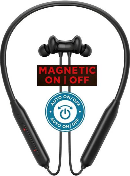 Superkraft Magnetic ON/OFF Neckband 48hr Playtime, Bluetooth Headphone, Fast Charging, ENC Bluetooth
