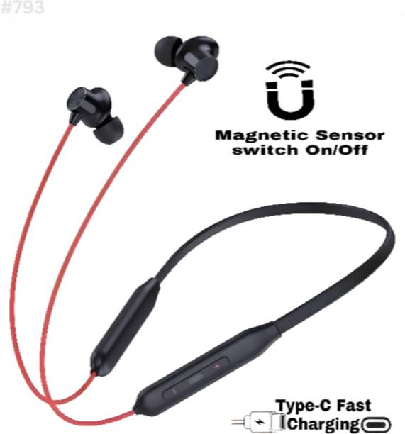 AIZINA Bluetooth Neckband with 65Hours Backup Time, Rapid Charging, Dual Sync_2T Bluetooth & Wired