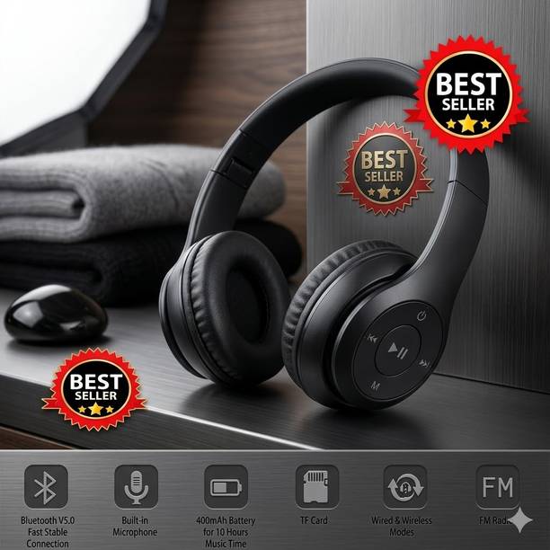 footloose Buy Deep Bass Bluetooth Sports Headphones with Mic | On-Ear Bluetooth Headset Bluetooth Gaming