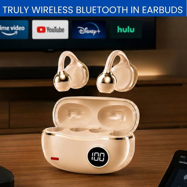 GUGGU Wireless Bluetooth Earbuds With LED Battery Display, Ear Clip, Touch ControlY337 Bluetooth