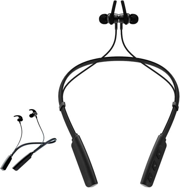 Worricow Buy Bluetooth Wireless Neckband with Mic, Dual Battery forTravelling/Calling Bluetooth