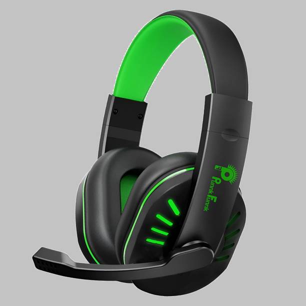 PunnkFunnk PF K20-pro Gaming Headset, Over Ear Gaming Headphones with Mic Wired Gaming