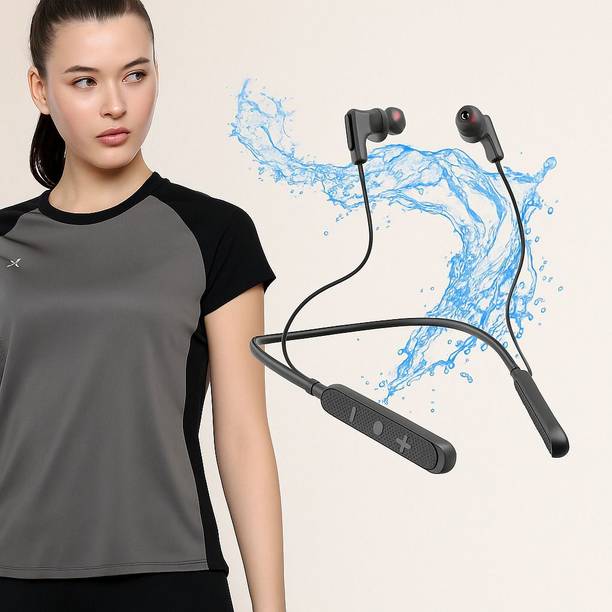 NOYMI Waterproof wireless neckband earphone with High bass Bluetooth
