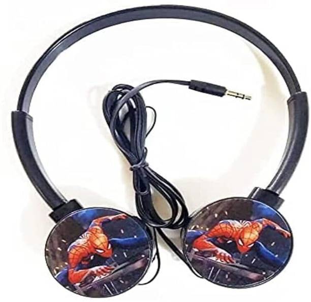 KidsZeeNie Spiderman Multicolour Design Wire Headphone with Mic| 3.5mm Jack Portable Wired