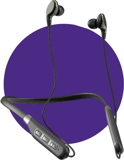 Bxeno M-7 Wireless v5.0 Neckband with 48Hours Playtime|Dual Pairing|300mAh[30] Bluetooth