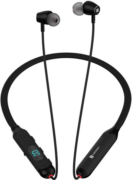 Portronics Harmonics Z8 Neckband with 40H Playtime,Game Mode,Magnetic On/Off,LED Display Bluetooth