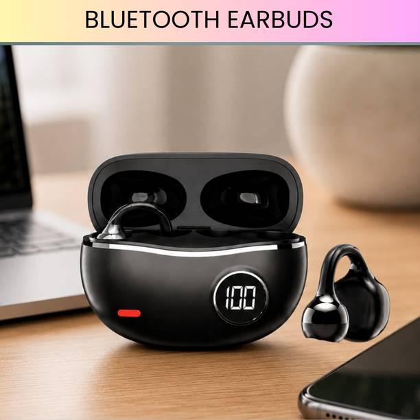 FRONY TWS Bluetooth Earbuds With Digital Display, Secure Ear Clip and Deep BassXR324 Bluetooth