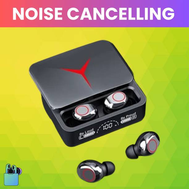 SACRO M90 Wireless Earbuds Slide Design With LED Display, HD Quality Sound & VoiceQ417 Bluetooth