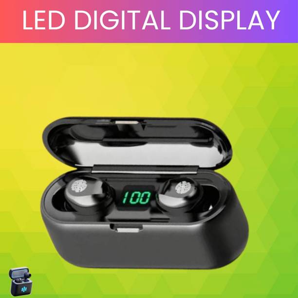 SACRO F9 Wireless Earbuds Upto 48Hrs Playtime with Crystal Clear Sound High BassQ385 Bluetooth