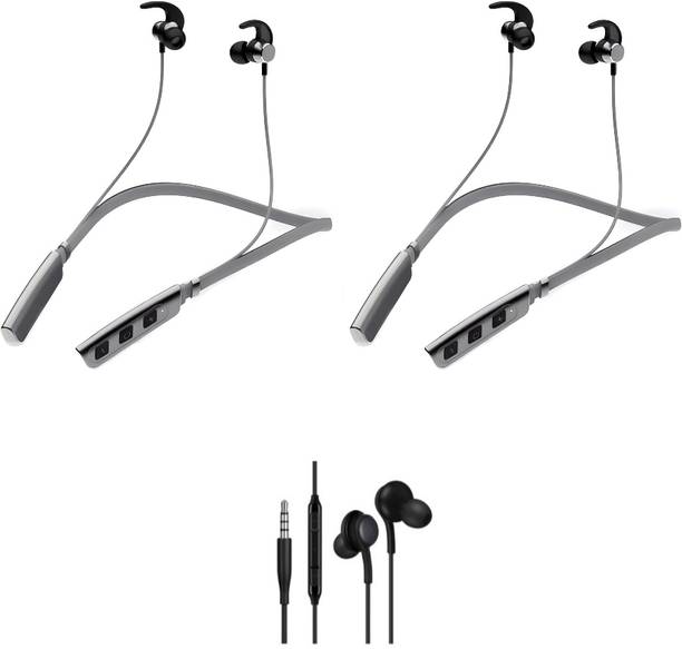 LEVELPLUS Buzz With Akg Neckband Combo 45 Hours Playtime Bluetooth