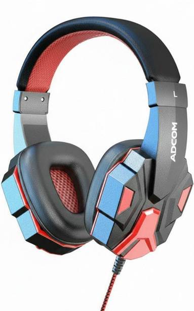 ADCOM Cyberpunk Wireless Bluetooth On Ear Gaming Headphones with Mic, 50ms Low Latency Bluetooth