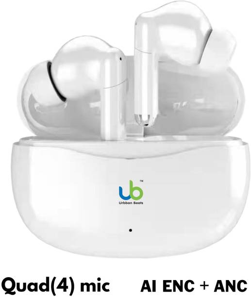 URBANBEATS HAWK 4Mic Earbuds|ENC+ANC|3D soundstage|ASAPcharge|Low Latency|AI technology5.4v Bluetooth