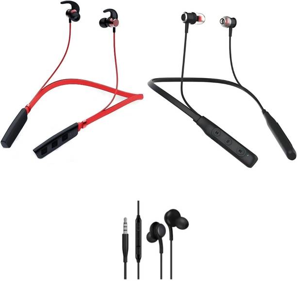 LEVELPLUS Buzz R1 & Bluetooth Music N5 With Akg Neckband Combo 45 Hours Playtime Bluetooth
