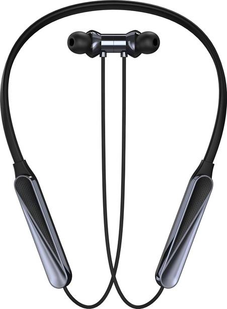 RED WIRED Bluetooth Headphone - 100Hours Playtime Wireless Neckband headphones Earphone-8 Bluetooth Gaming