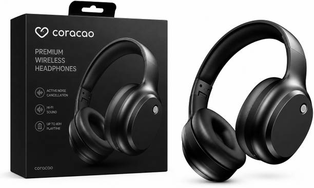 Coracao Wireless Stereo Headphones with 40mm Drivers, Bluetooth 5.3, 15H Use Bluetooth