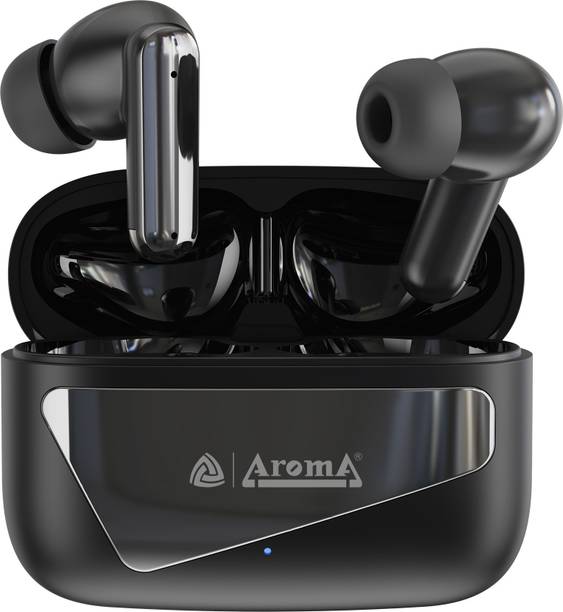 Aroma TWS8 V5.4 Upto 60Hr Playtime*, ENC, Dual Paring, Fast Charging, Heavy Bass Bluetooth