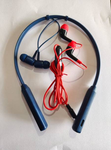 ZENPHONIA Neckband and wired earphone combo offer Bluetooth & Wired