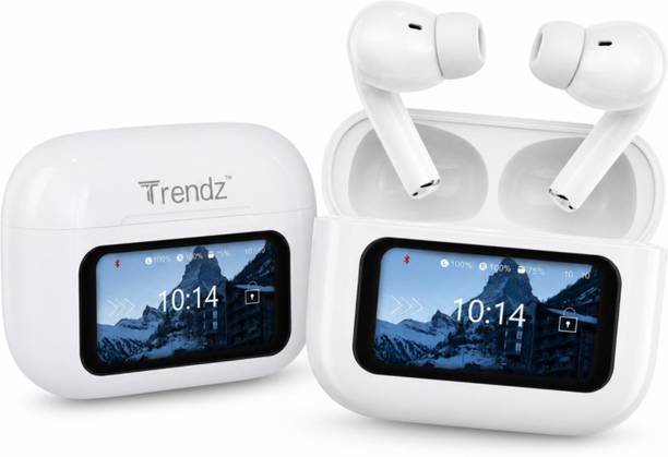 Trendz AeroX A9 Pro Smart Screen Earbuds BT 5.4 ANC ENC Quad Mic 13mm Driver 50Hrs IPX5 ENx Bluetooth