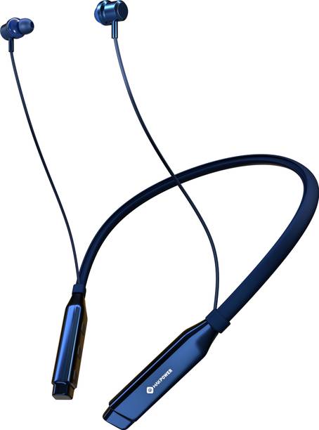 MAK POWER Wireless Neckband with Magnetic Switch | Deep Bass Sound | Type-C | 500H Standby Bluetooth
