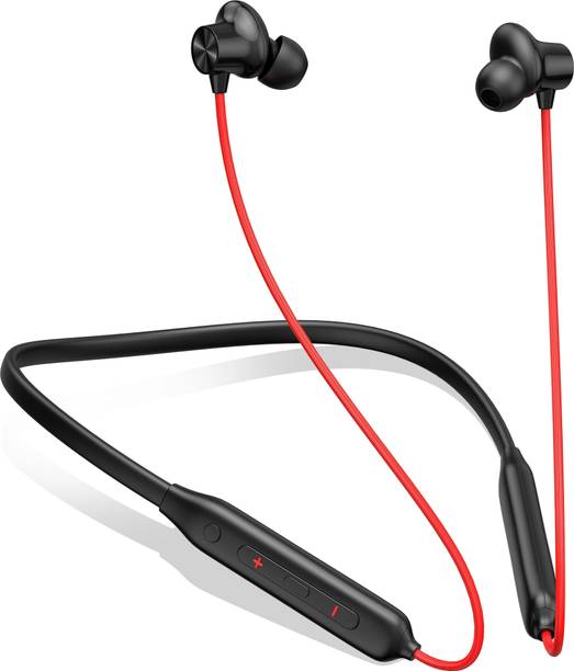 DUJE Buls C2 - MAGNETIC POWER OFF/ON 48Hr Playtime Headphone Neckband (Red21) Bluetooth