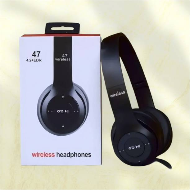 AIZINA HD Sound Headphones with Mic & SD Card, Long Battery Duration_XZ Bluetooth & Wired
