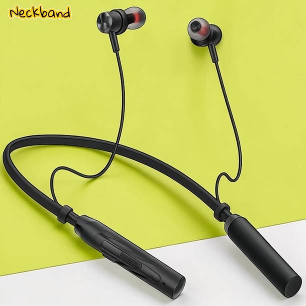 PLAYGO X365 Top Rated Neckband Earphones with Noise Cancellation and Mic Support Bluetooth