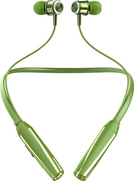 CIHYARD 8 Hours Playtime Bluetooth Neckband (Green1) Bluetooth
