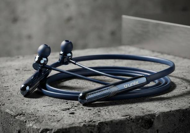 Unlx UX777 Nesh Bluetooth Neckband,84 Hours Battery,Dual Device Pairing/Blue_U79 Bluetooth