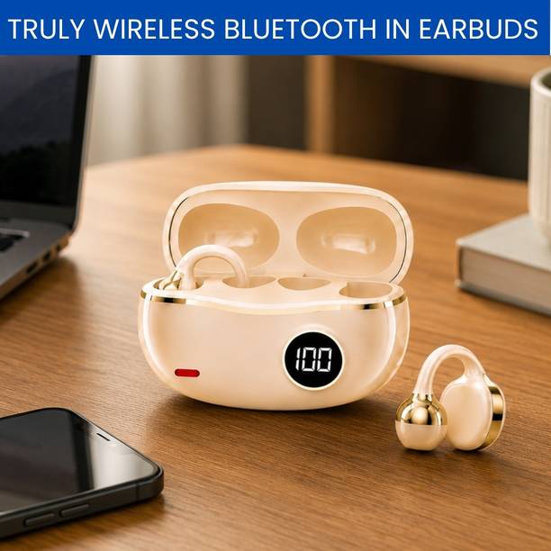 GUGGU Wireless Bluetooth Earbuds With LED Battery Display, Ear Clip, Touch ControlY305 Bluetooth