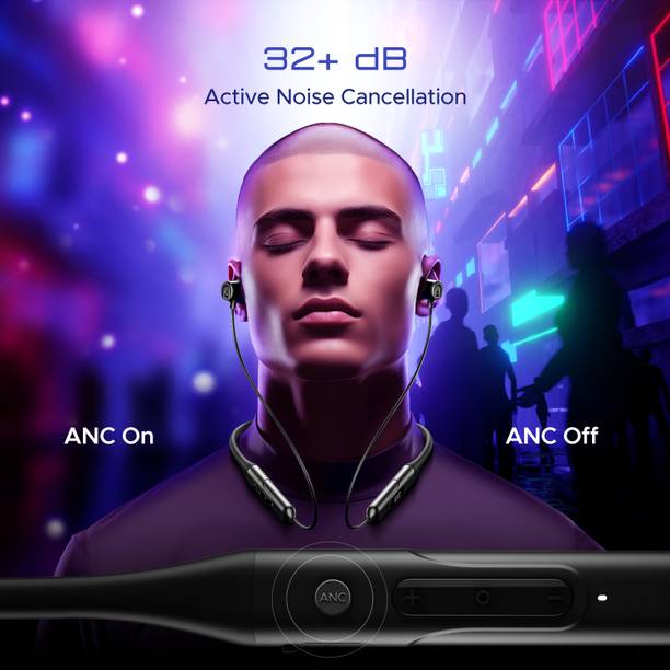 boAt Rockerz 255 ANC(32dB) w/ 100 HRS Playback,ASAP Charge,Spatial Audio,AI ENx Tech Bluetooth