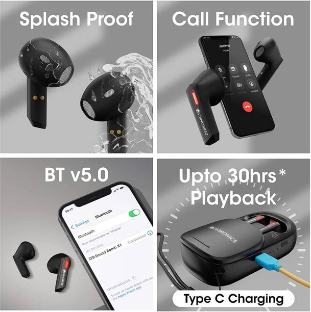 ZEBRONICS Sound Bomb X1 – Black Bluetooth Headset