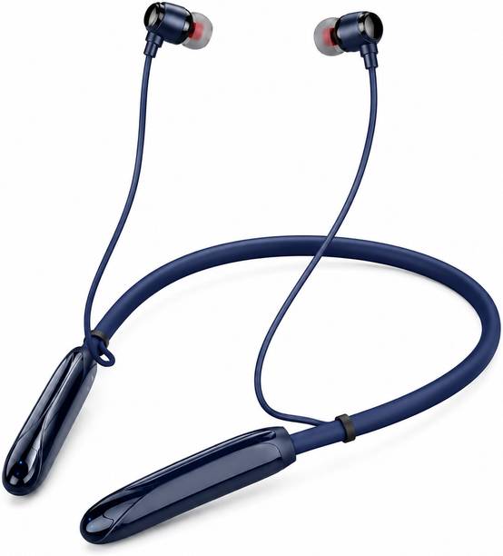 XOME XM 102 Bluetooth Neckband With Type C Fast Charging, Multi-Function Controls, Bluetooth without Mic